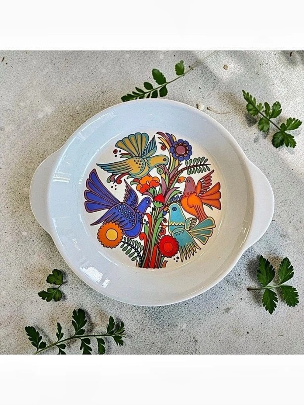 Villeroy & Boch Acapulco 7 Inch Au Gratin Dish Blue Stamp Luxembourg Lot of 2